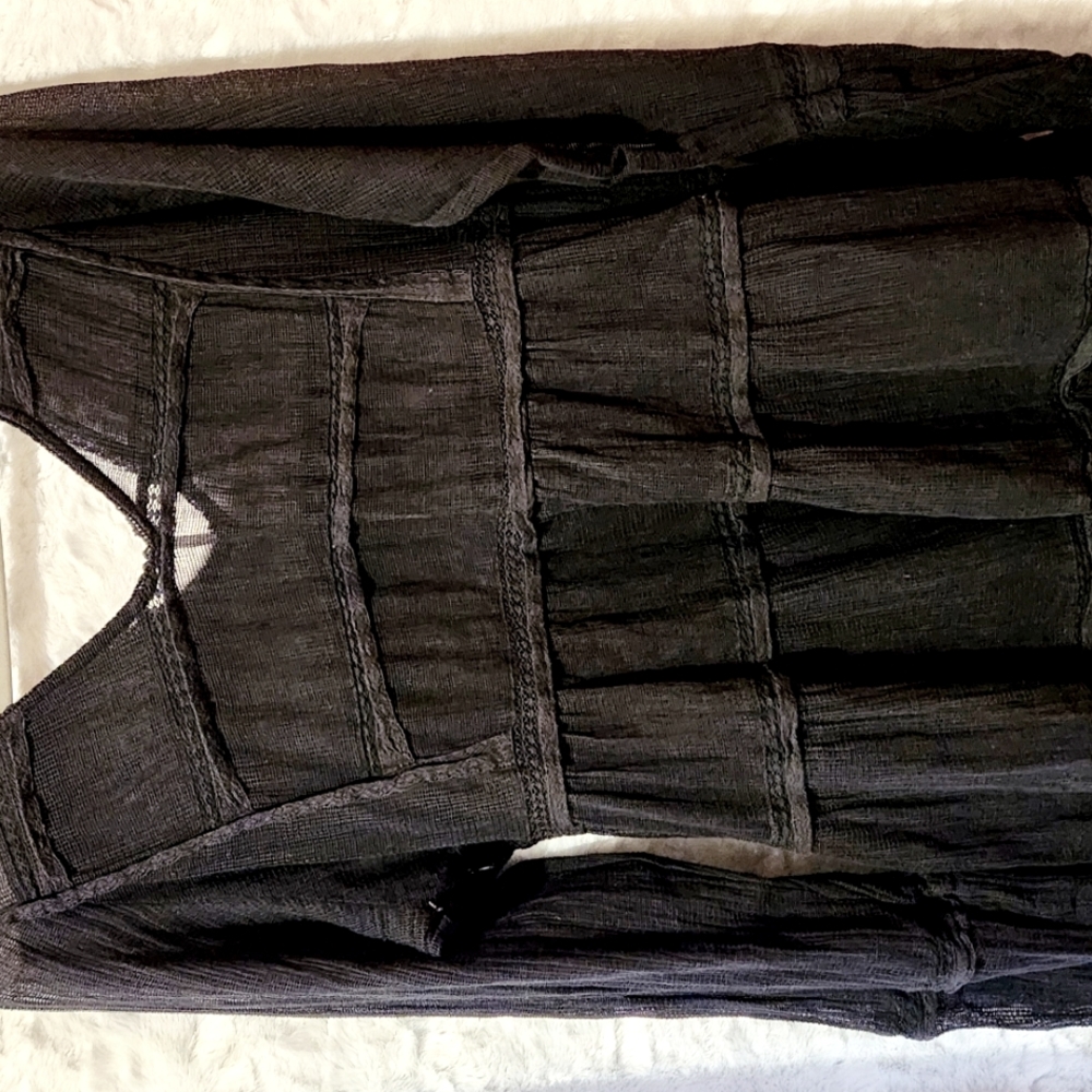 Free People Black Long Sleeve Dress